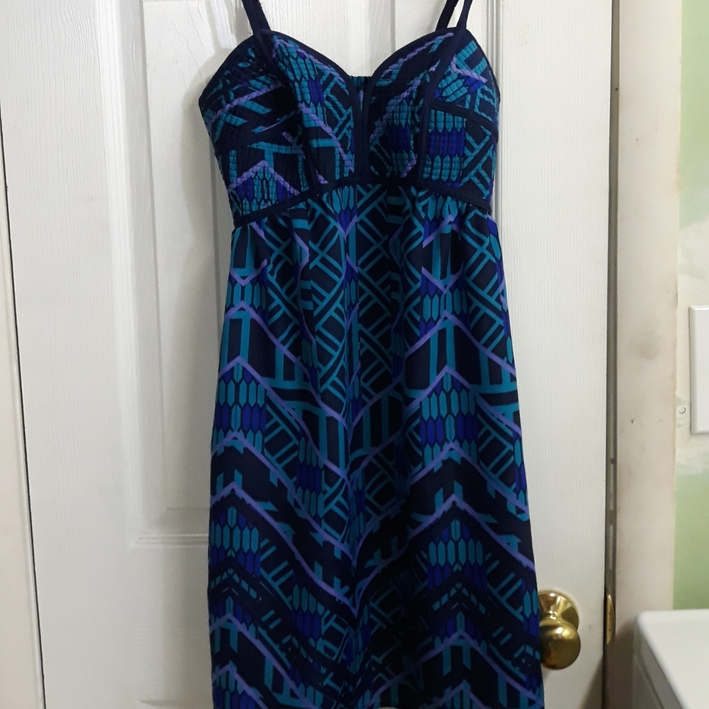 Blue and black Dress